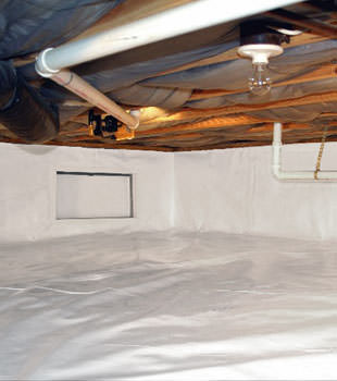 A complete crawl space repair system in Bowie