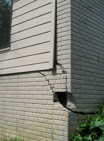 severe cracking of structural walls in Cumberland