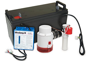 a battery backup sump pump system in Laurel