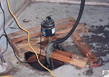 A Hyattsville sump pump system that failed and lead to a basement flood.
