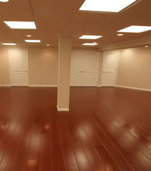 Rosewood faux wood basement flooring for finished basements in Baltimore