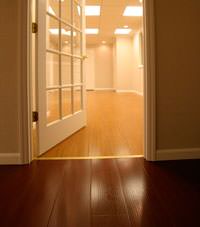 Basement Wood Flooring installed in College Park, Maryland